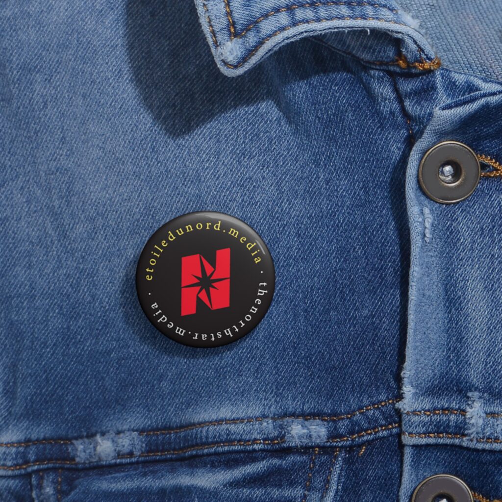 Bilingual pin button | Macaron bilingue