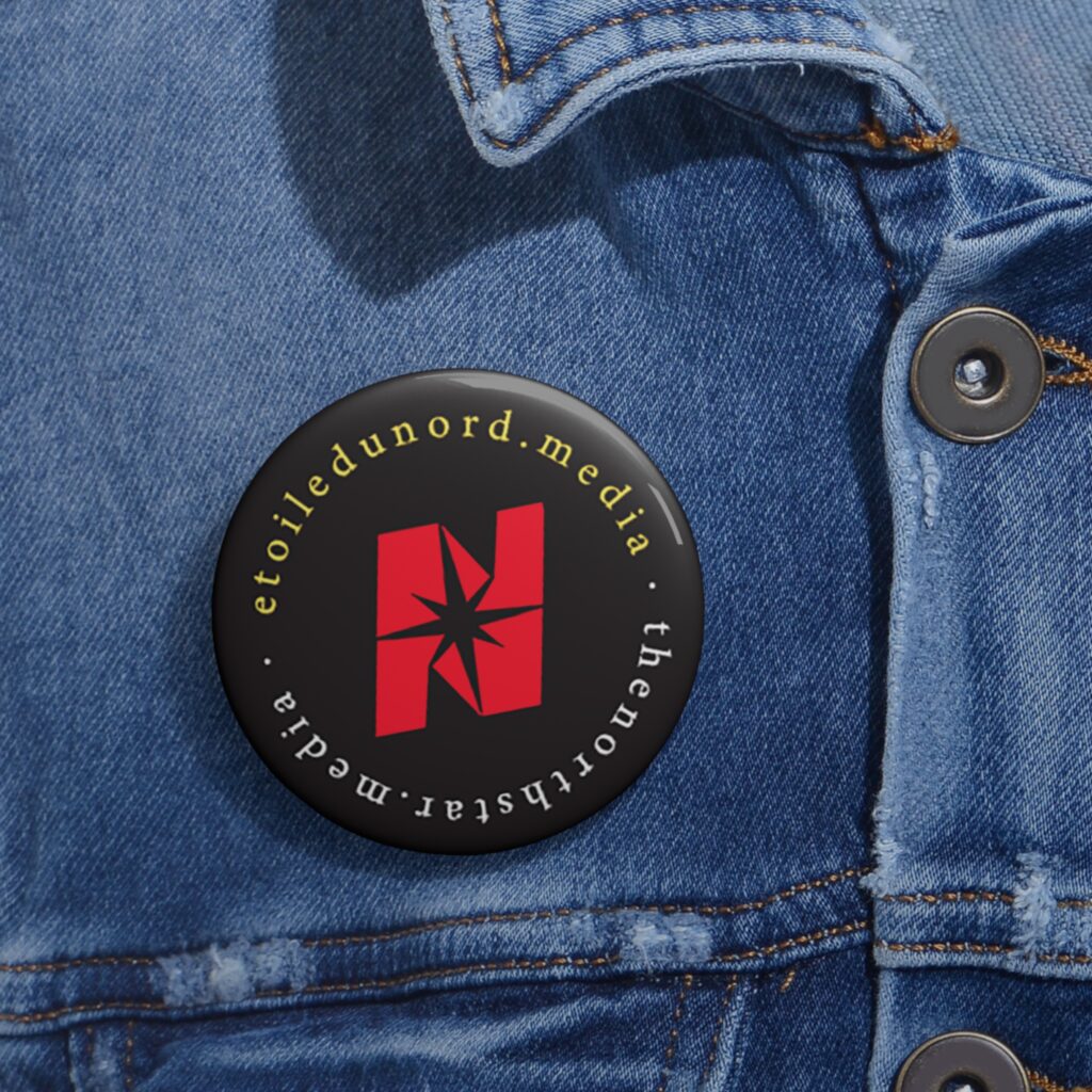 Bilingual pin button | Macaron bilingue