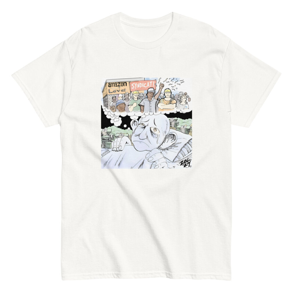 T-shirt caricature « Le cauchemar de Bezos »
